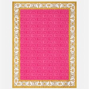 Pink Versace I love Baroque Beach Towel